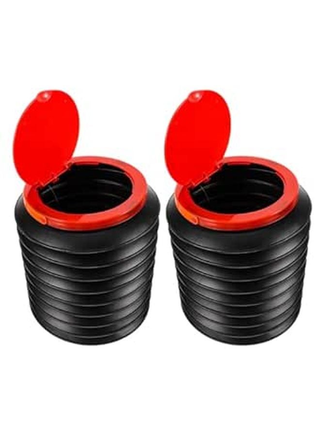 Foldable 4L Outdoor Camping Trash Can With Lid 2PCS Collapsible Garbage Bin For Picnic BBQ Car - Image 1