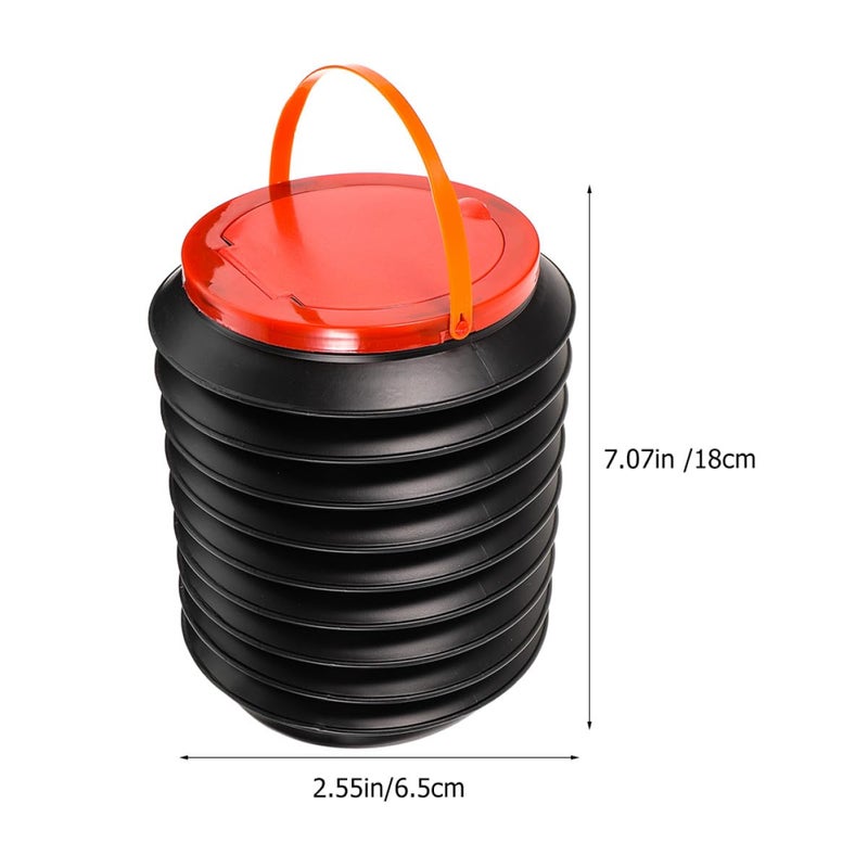Foldable 4L Outdoor Camping Trash Can With Lid 2PCS Collapsible Garbage Bin For Picnic BBQ Car - Image 3