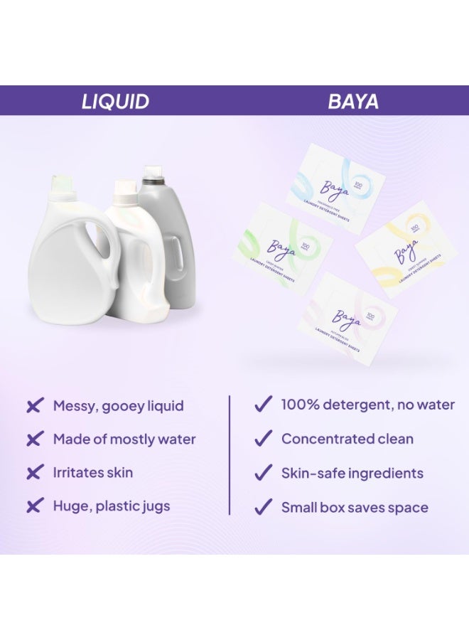 Baya Crisp Winter Laundry Detergent Sheets 100 Sheets - Image 2