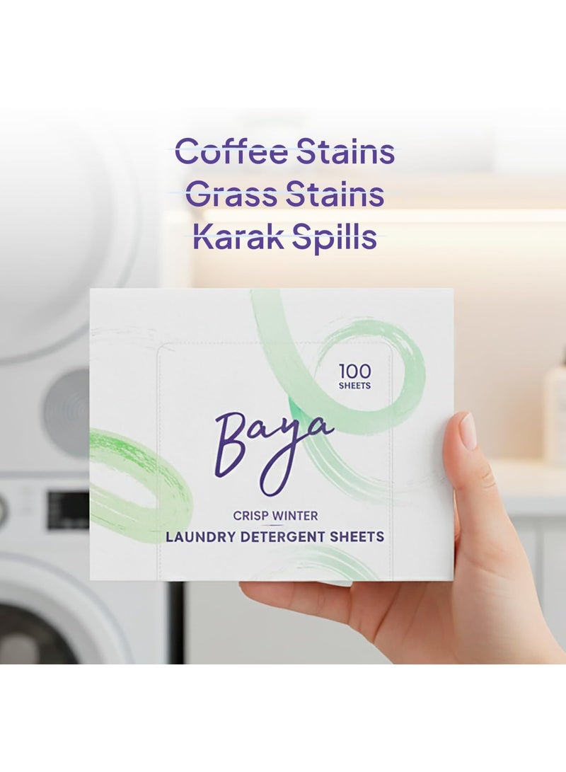 Baya Crisp Winter Laundry Detergent Sheets 100 Sheets - Image 4