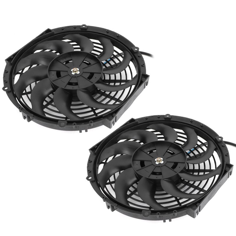 Electric Cooling Fan 12in 10-Blade Universal Car Radiator Cooling Fan - Push-Pull Design Safe Plastic - for Engine Cooling Systems - Image 4