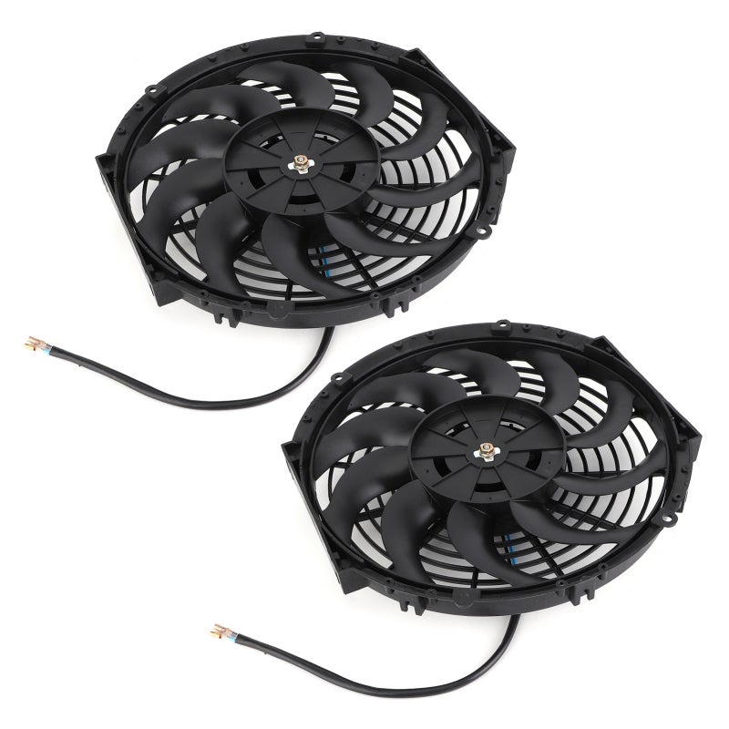 Electric Cooling Fan 12in 10-Blade Universal Car Radiator Cooling Fan - Push-Pull Design Safe Plastic - for Engine Cooling Systems - Image 3
