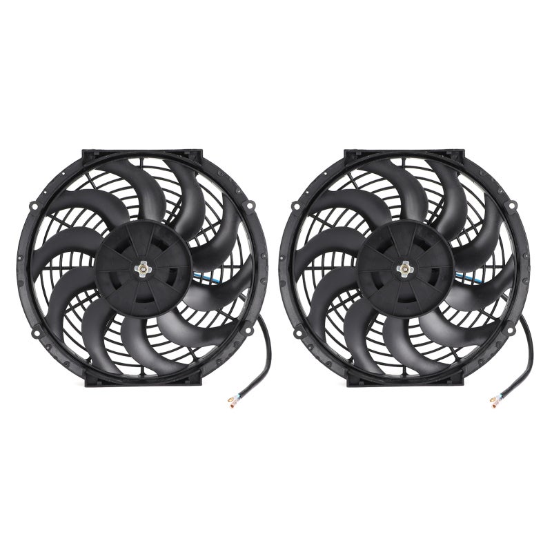 Electric Cooling Fan 12in 10-Blade Universal Car Radiator Cooling Fan - Push-Pull Design Safe Plastic - for Engine Cooling Systems - Image 2
