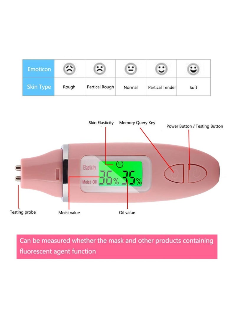 Semme Detector For Face, Skin Analyzer Machine Professional, Digital Skin Oil Sensor, Skin Analyzer Tester Water Oil Monitor LCD Display Monitoring Meter for Face and Body  - Image 2