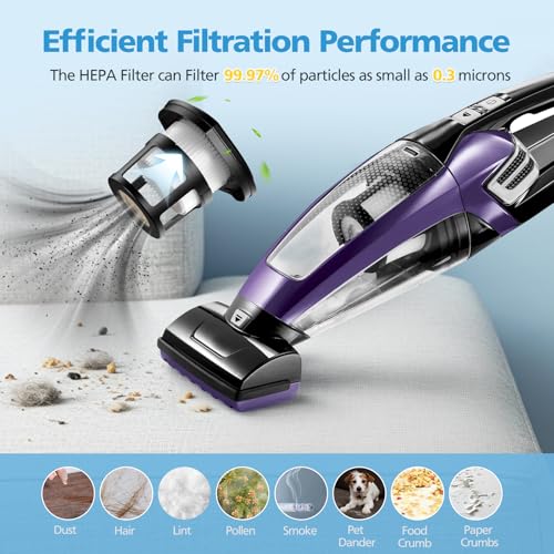 isingo 4 Pack 2284W 2390A Vacuum Replacement Filter Compatible with Bissell Pet Hair Eraser Hand Vacuum 2284W, 2390, 2390A, 2579, 2389, Part # 1614212 1614203 1614204, 4 Mesh Filters and 8 Foam Filters - Image 4