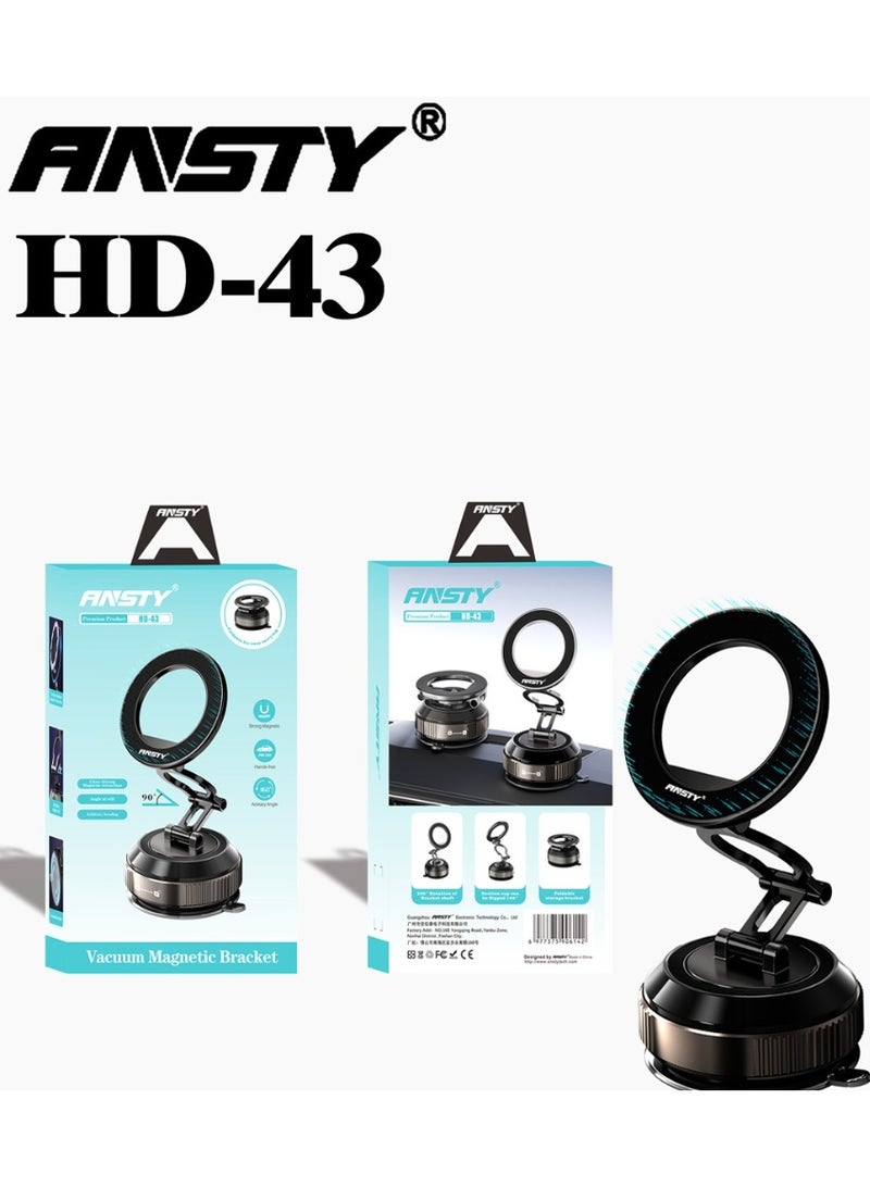 ANSTY HD-43 Magnetic Car Phone Holder - Strong Suction & Stability, 360° Rotation, Sleek Design Compatible with All Smartphones - Image 1