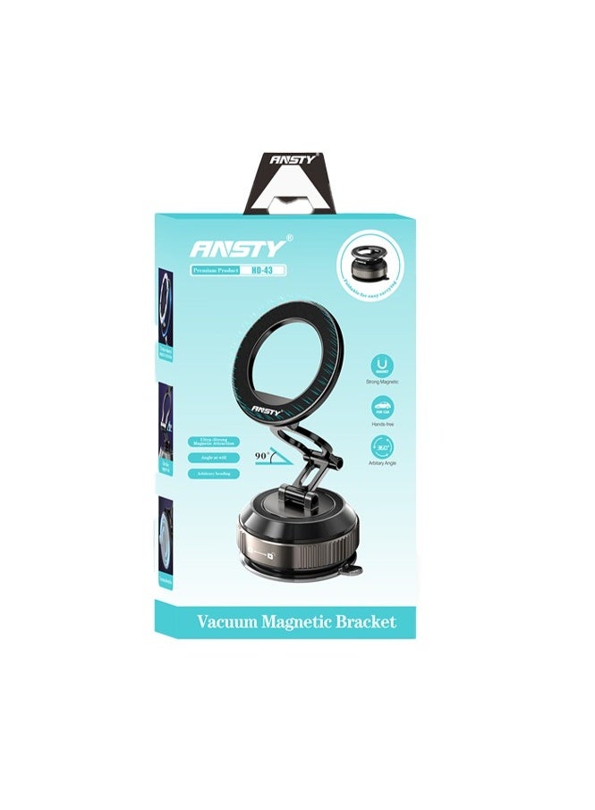 ANSTY HD-43 Magnetic Car Phone Holder - Strong Suction & Stability, 360° Rotation, Sleek Design Compatible with All Smartphones - Image 2