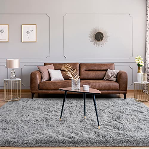 Jelymark Super Soft Shaggy Rug for Bedroom, 6x9 Feet Fluffy Carpet for Living Room, Fuzzy Indoor Plush Area Rug for Home Decor, Furry Floor Rugs for Dorm, Kids Nursery Rug for Girls, Grey - Image 2