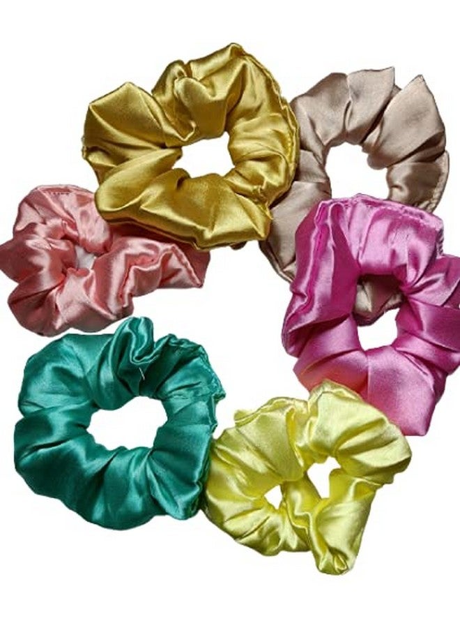 دريشتي مطاط شعر متعدد الألوان من دريشتي مصنوع من مادة الساتان للبنات والنساء، عبوة من 10 قطع - Image 1