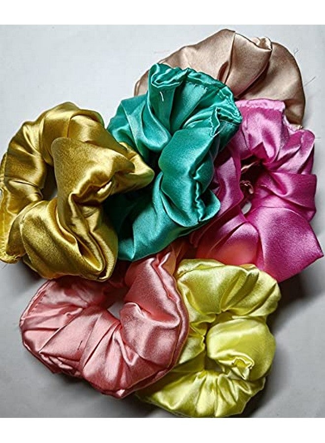 دريشتي مطاط شعر متعدد الألوان من دريشتي مصنوع من مادة الساتان للبنات والنساء، عبوة من 10 قطع - Image 3