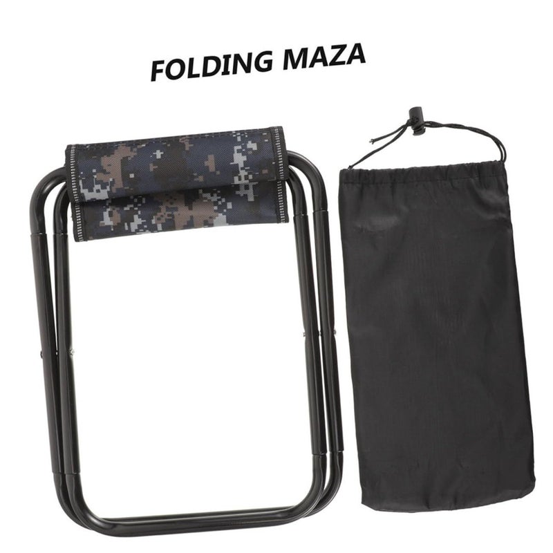 Camouflage Portable Folding Camping Stool Lightweight Collapsible For Outdoor Hiking Fishing - Image 5