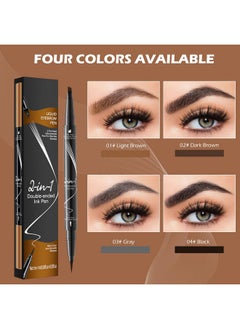 Microblading Eyebrow Pen, 2-In-1 Dual-Ended Waterproof Eyebrow Pencil With 4-Fork-Tip & Ultra-Precise Tip, And An Angled Eyebrow Brush, Eye Brow Pencils For Women -Dark Brown - pzsku/ZD4F568352CA34425F315Z/45/_/1734437895/c7979d04-2acf-4bf0-9ad0-7dec27b1c68d