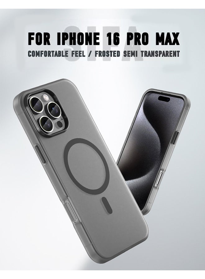Depend iPhone 16 Pro Max Case, Magnetic [Compatible With Magsafe] Frosted Case Cover, [Anti-Drop Shockproof] [No Yellowing] Back Cover, Slim Skin Feel Case For iPhone 16 Pro Max, Matte Black - Image 2