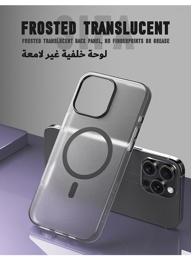 Depend iPhone 16 Pro Max Case, Magnetic [Compatible With Magsafe] Frosted Case Cover, [Anti-Drop Shockproof] [No Yellowing] Back Cover, Slim Skin Feel Case For iPhone 16 Pro Max, Matte Black - Image 3