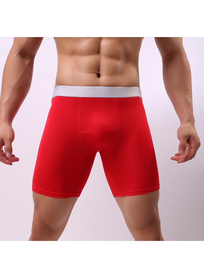 Men's Sports Underwear Cotton Sweat-absorbent Quick-drying Anti-wear Five-point Boys Underwear Fitness Tight Boxers