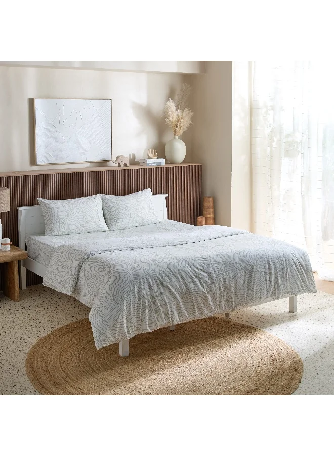 هوم بوكس طقم غطاء لحاف قطن مطبوع مالطا موسى ثلاث قطع مقاس سوبر كينج ٢٤٠٢٢٠ سم