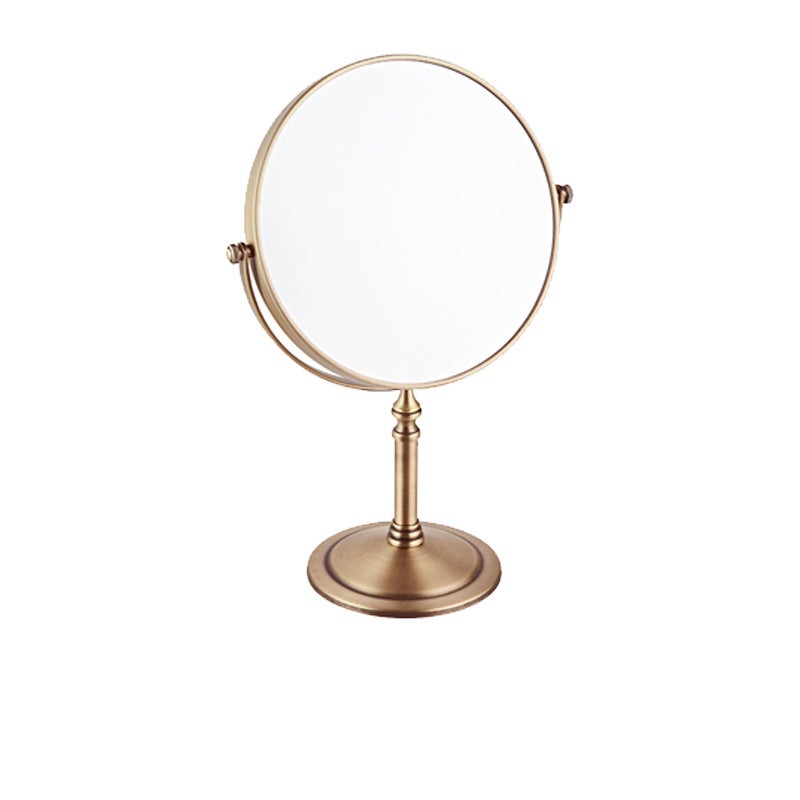 El Desktop Cosmetic Mirror European-Style Double-Sided Dressing Mirror Portable Princess Mirror Bathroom Cosmetic Mirror 3 Times Magnification - Image 1