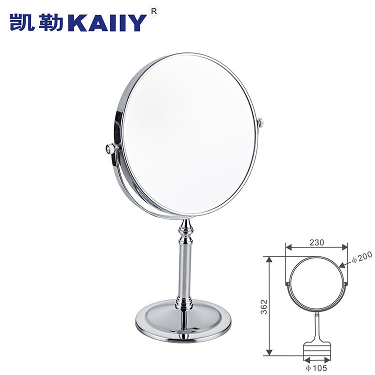 El Desktop Cosmetic Mirror European-Style Double-Sided Dressing Mirror Portable Princess Mirror Bathroom Cosmetic Mirror 3 Times Magnification - Image 3