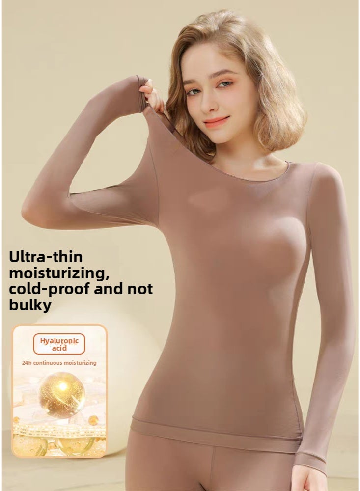 ماك جاباجز Women's large round neck long sleeve close-fitting moisturizing base - Image 3