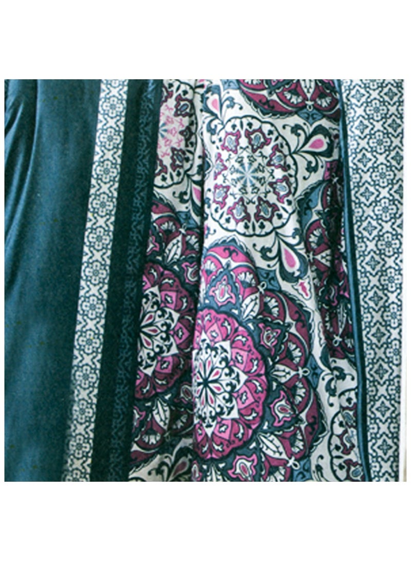 فاميلي بيد ملاية فلات مشجر قطن 4 قطع مقاس 240×250 سم موديل 158 من فاميلي بد - Image 3