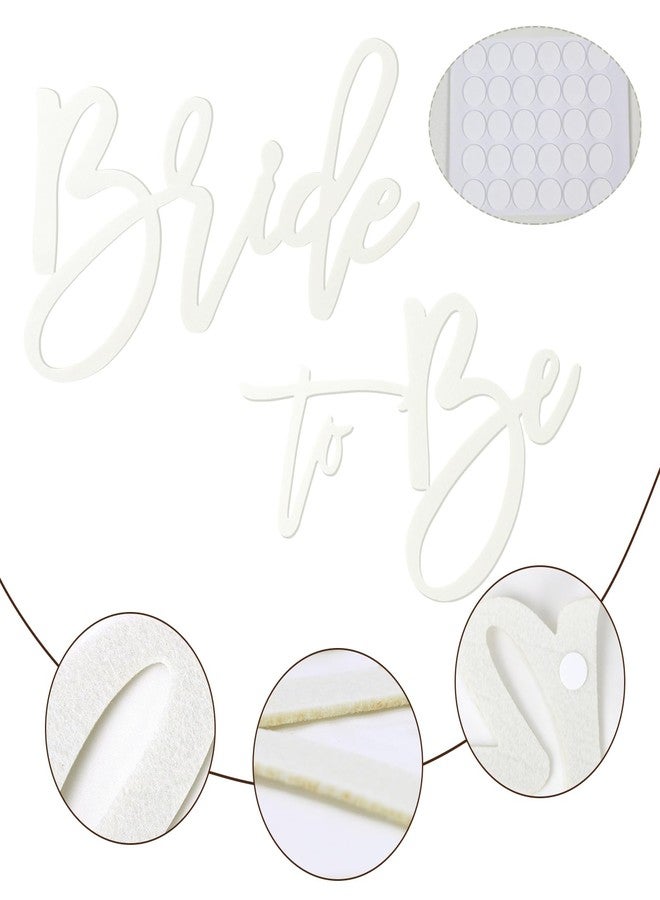 MASTRON Bride to Be Sign - White Felt Letters Bridal Shower Sign for Backdrop Bride to Be Sign Letters for Balloon Arch Photo Props Bachelorette Engagement Wedding - Image 4