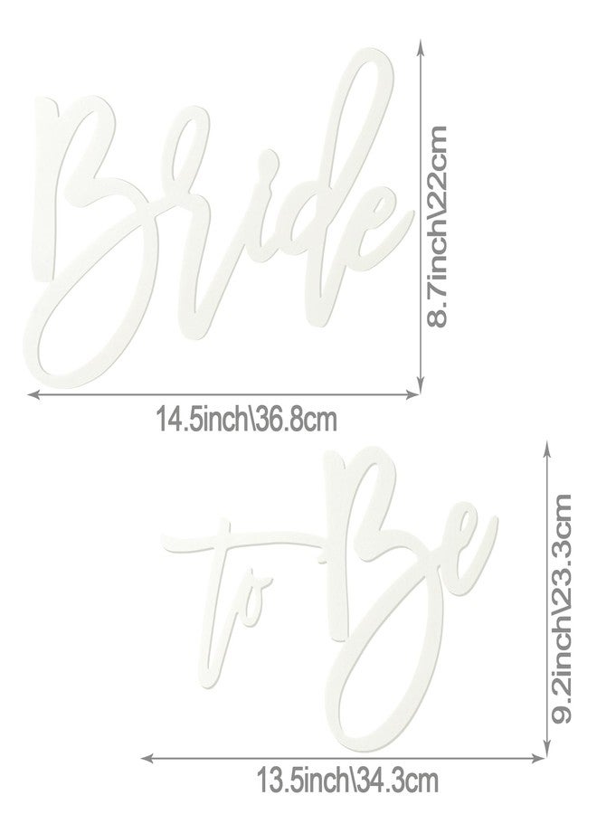 MASTRON Bride to Be Sign - White Felt Letters Bridal Shower Sign for Backdrop Bride to Be Sign Letters for Balloon Arch Photo Props Bachelorette Engagement Wedding - Image 2