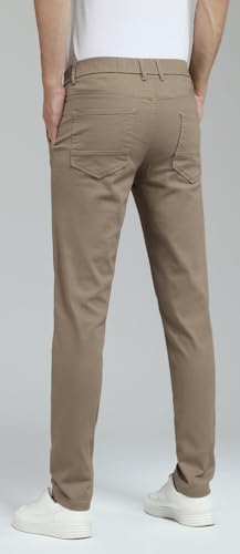 Plaid&Plain Men's Skinny Stretchy Khaki Pants Colored Pants Slim Fit Slacks Tapered Trousers 819 D-P-Khaki 32X30 - Image 2