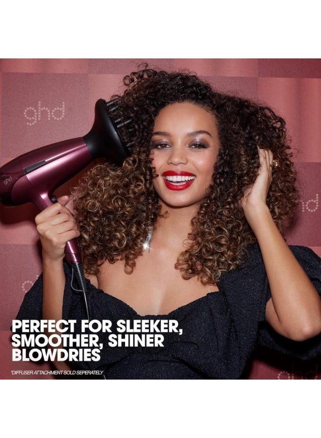 ghd Helios Hair Dryer ― 1875w Professional Blow Dryer | Limited Edition in Cherry Chic | Longer Life + Brushless Motor Lightweight Hair Dryer for Salon-Worthy Blowout - Image 5