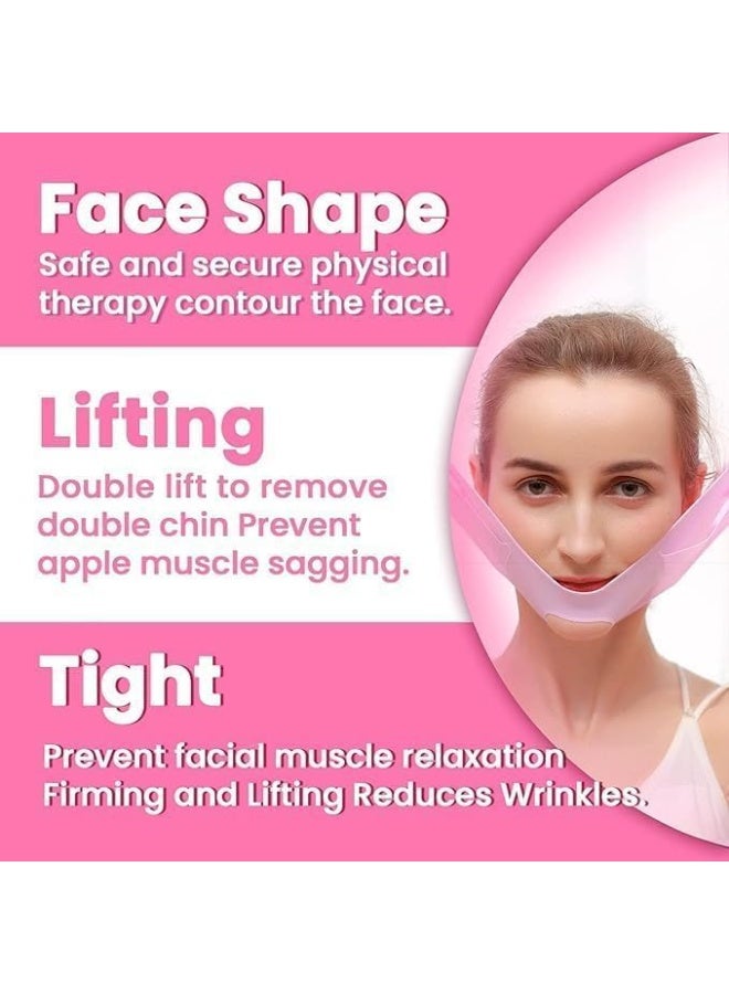 ماسك سيليكون لشد الوجه – حزام شد الذقن والخدود لتحديد الـ V Shape – مشد الذقن المزدوج وشد البشرة للرجال والنساء - Image 4