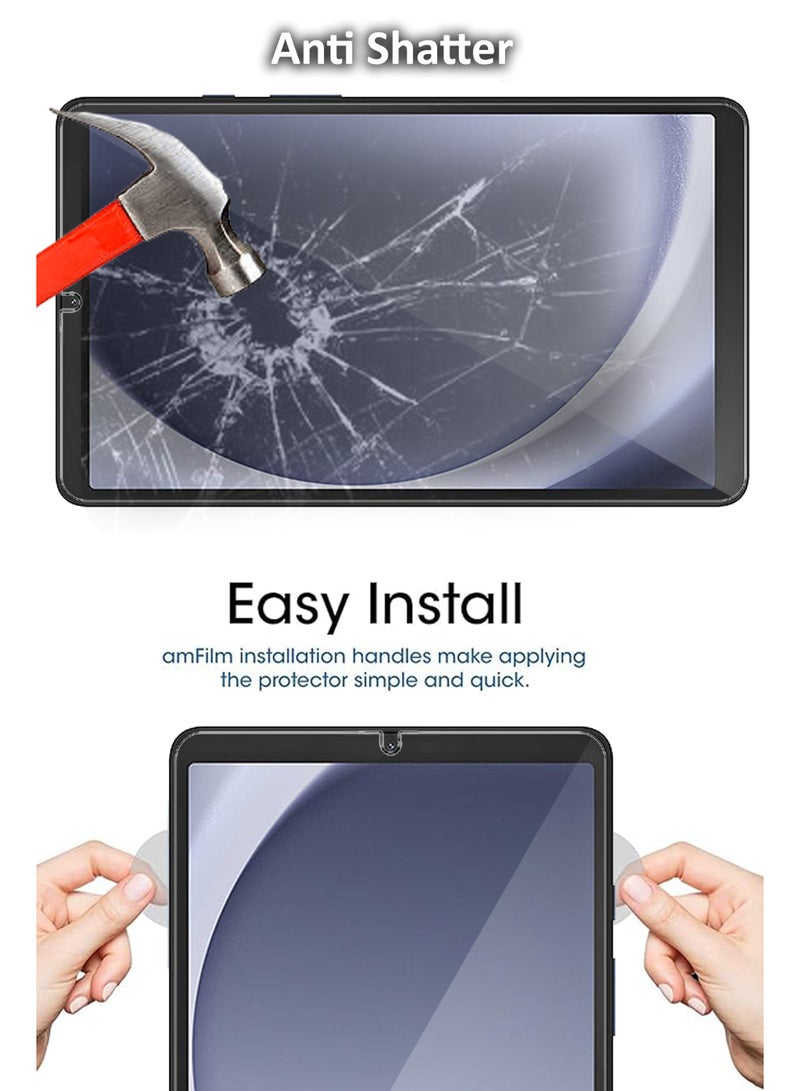 Pack of 2 For Samsung Galaxy Tab A9 8.7 inch Tempered Glass Screen Protector – High Transparency, Delicate Touch, Anti-Explosion, Smooth Arc Edges, Easy Installation, Screen Protector for Samsung Galaxy Tab A9 8.7 inch - Image 3