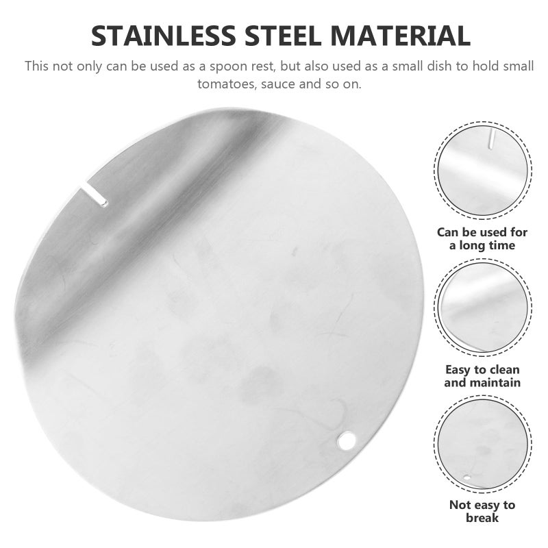Stainless Steel Spoon Rest and Holder Compact Kitchen Countertop Accessory - Image 4