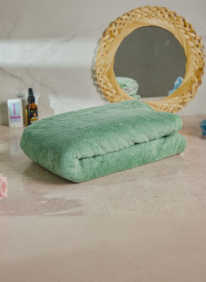 Fezora Peach-Coloured Microfiber 450 GSM Breathable 3 Pieces Adult Regular Bath Towels - Image 2