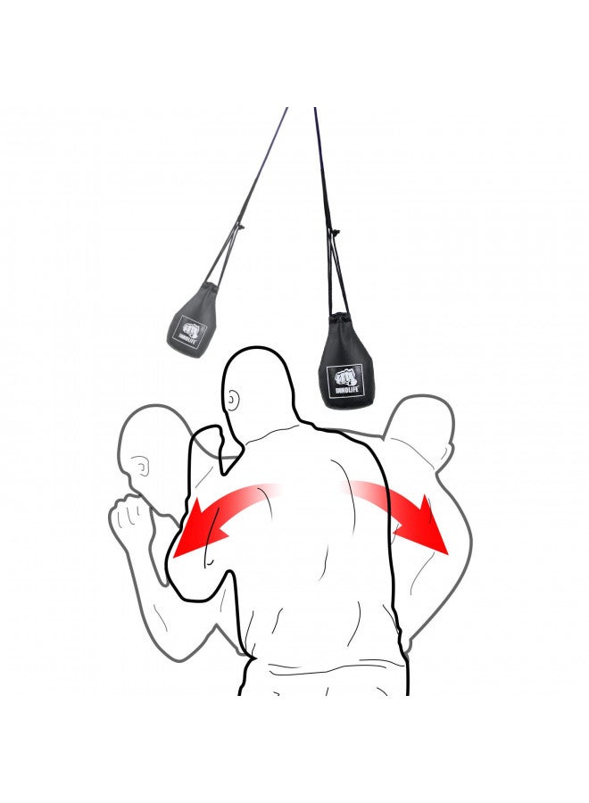 INNOLIFE Boxing Slip Bag, Boxing Dodge Hide Speed Bag Maize Ball Leather Ball for Reflex Training, Boxing, Kickboxing, MMA Pendulum Training (Filler Already Included) - Image 1