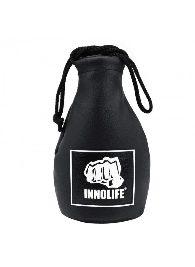 INNOLIFE Boxing Slip Bag, Boxing Dodge Hide Speed Bag Maize Ball Leather Ball for Reflex Training, Boxing, Kickboxing, MMA Pendulum Training (Filler Already Included) - Image 2