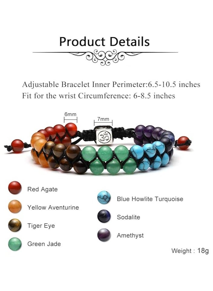 MIRFA 7 Chakras Healing Crystals Bracelet  - Image 3
