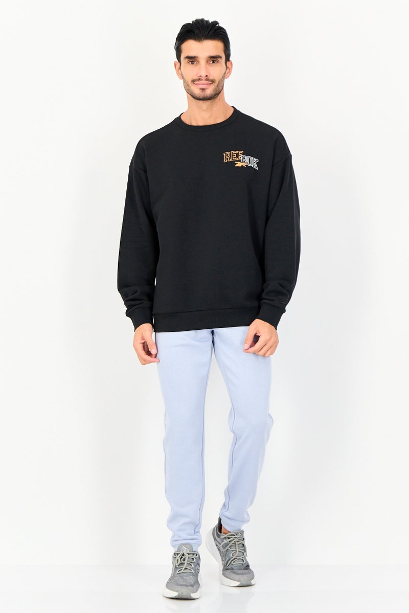 Reebok Men Sportswear Fit Long Sleeve Outdoor Sweatshirt, Black - Image 2