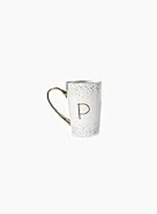 Matalan A-Z Confetti Mug, 14 cm x 8.5 cm Size, White - 6482518000163