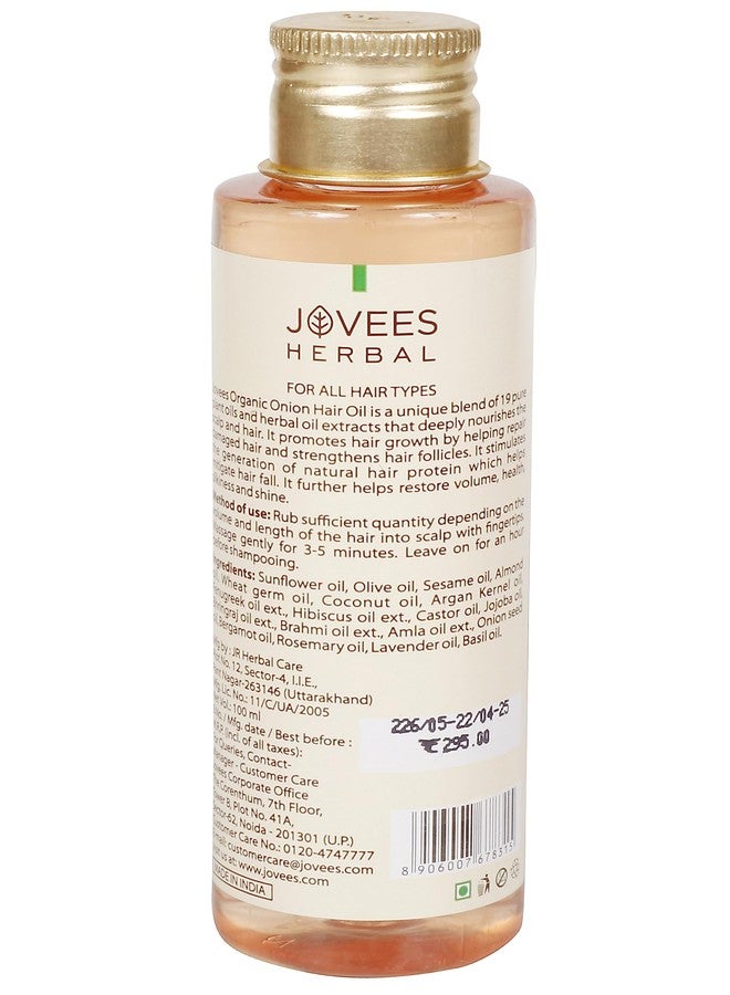 JOVEES HERBAL Organic Onion Hair Oil- 100ml - Image 2