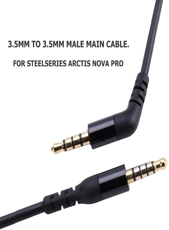 Knomix سلك بديل من Knomix متوافق مع سماعة الرأس السلكية SteelSeries Arctis Nova Pro (3.5 ملم إلى 3.5 ملم) - Image 2