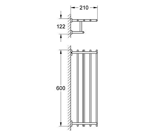 Grohe Essentials Cube 23 58 In MultiTowel Rack - Image 3
