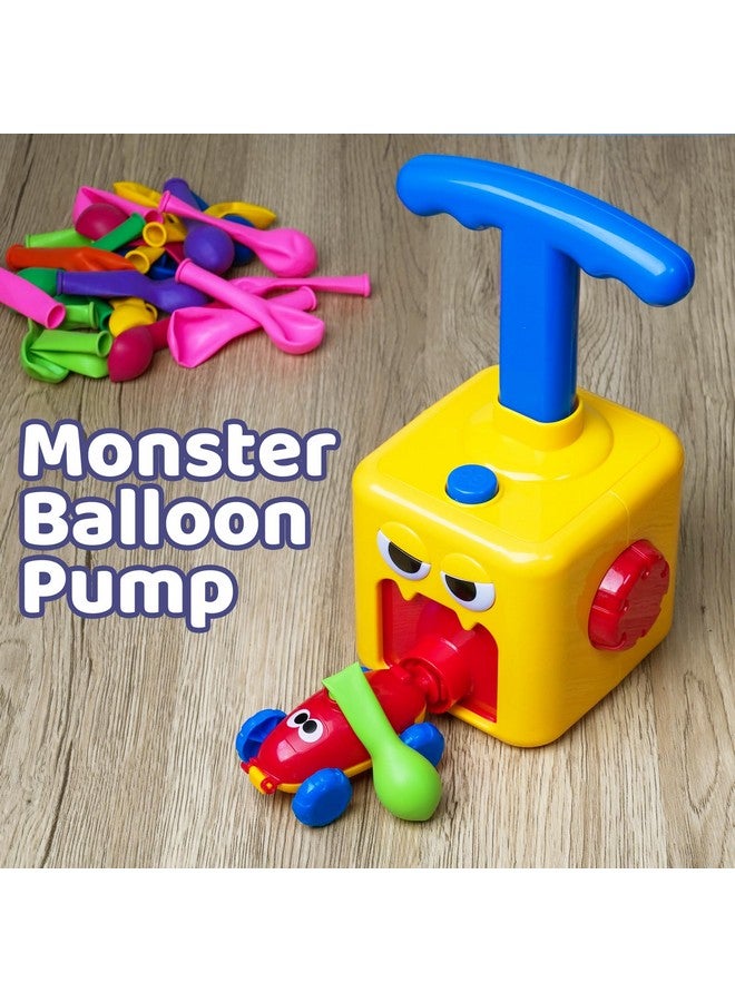 LiKee LiKee Balloon Powered Toys Monster Face Pump for 3+ Years Old Boys Girls, Car Racers Birthday Party Supplies Preschool Educational Science STEM Toys with Manual Balloon Pump for Kids - Image 3