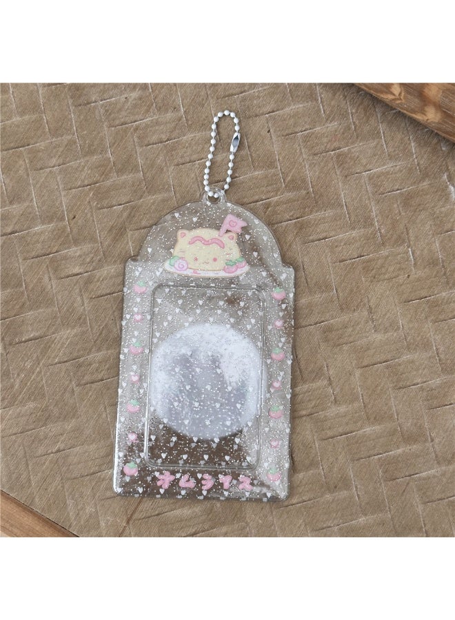 NIBEMINENT 1 - Piece Puppy Kpop Photo Card Holder Pendant Key Chain ID Badge Holder ID Card Holder Photo Card Protector for School ID Office ID Access Card for Women Girls - Image 1