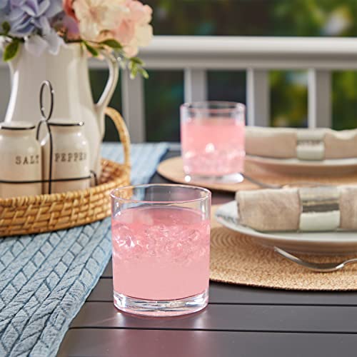 US Acrylic Classic Clear Plastic Reusable Drinking Glasses (Set of 6) 12oz Rocks Cups | BPA-Free Tumblers, Made in USA | Top-Rack Dishwasher Safe - Image 3