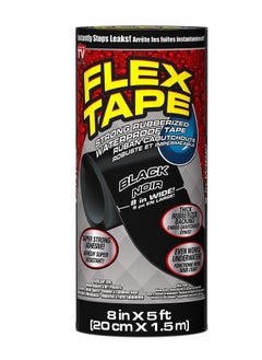 FLEX TAPE Waterproof rubber, 8 inch × 5 feet black  - Image 1