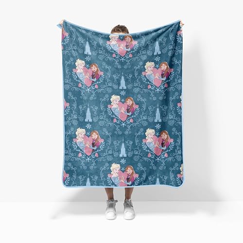 Jay Franco Kids Plush Throw Blanket – Soft & Cozy Fleece Throw for Bedroom & Couch Décor, Official Licensed Product, Blue - Frozen, 40x50 - Travel Blanket - Image 5
