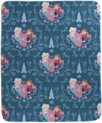 Jay Franco Kids Plush Throw Blanket – Soft & Cozy Fleece Throw for Bedroom & Couch Décor, Official Licensed Product, Blue - Frozen, 40x50 - Travel Blanket - Image 1
