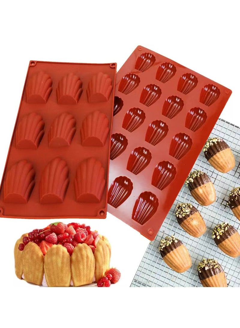 20 تجويف ميني مادلين صينية شل شكل كعكة قالب البسكويت البسكويت تحميص صينية يدوية صابون قالب أدوات المطبخ الطوب اللون - Image 1