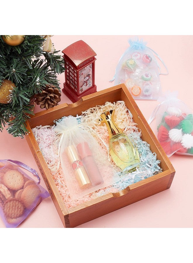 بي إتش باندا هول PH PandaHall 200 قطعة من أكياس الأورجانزا مقاس 4 × 6 بوصة 20 كيس هدايا شفاف ملون مع رباط وأكياس مجوهرات من الأورجانزا وأكياس شيفون وأكياس حلوى وأكياس هدايا لحفلات الزفاف وأعياد الميلاد والمهرجانات - Image 3