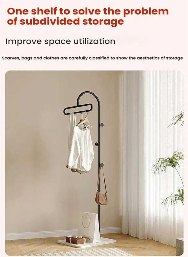رَوَائِد علاقة معاطف قائمة بذاتها بقاعدة من لوح رخامي، رف ملابس معدني قوي وثابت للملابس والقبعات والحقائب، شماعة واقفة للممر، غرفة النوم، الممرات، الحمام وغرفة المعيشة - Image 5
