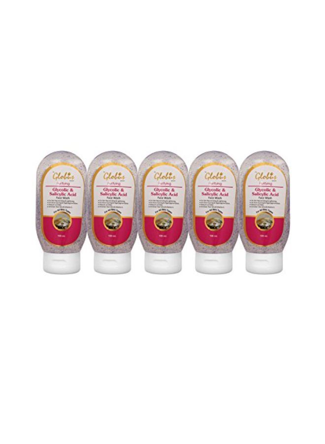 Globus Remedies Globus Pimple Clear Face Wash With Glycolic & Salicyclic Acid - 100 Ml (Pack Of 5) - Image 1